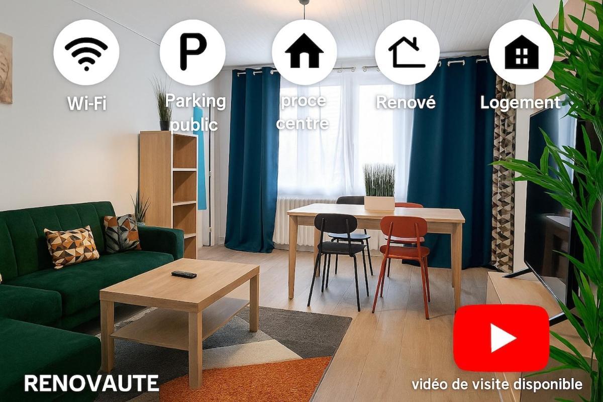 Appartement Elegant T3 Renove, Wifi, 6 Personnes Max